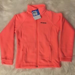 ⬇️$30🆕 Girls Columbia Zip Front Fleece Pink (Med)